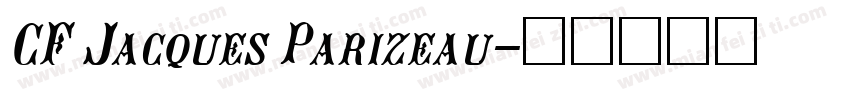 CF Jacques Parizeau字体转换